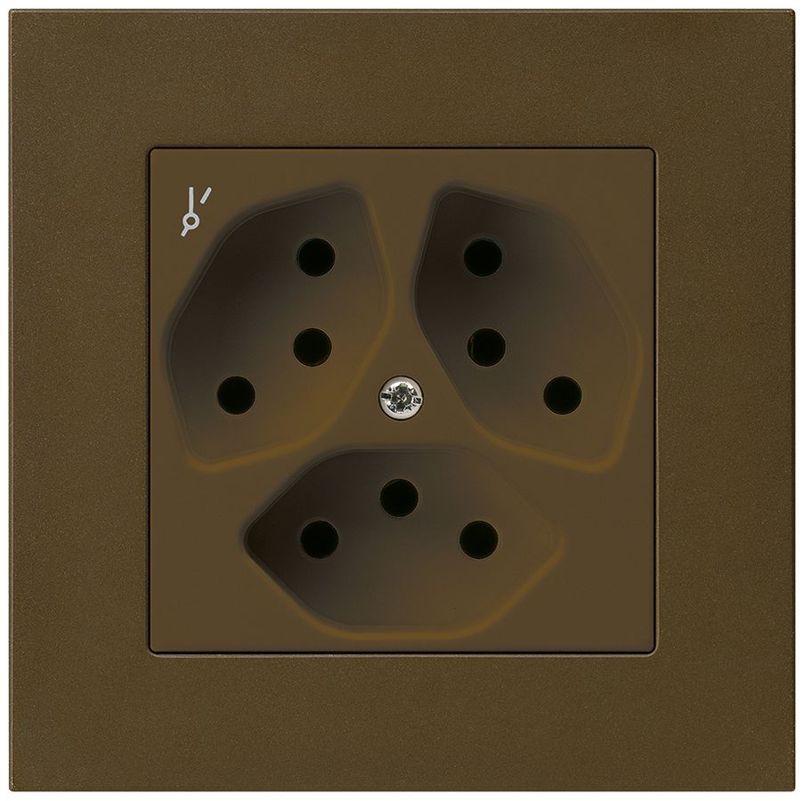 UP-Steckdose kallysto.pro 3×T13/1S braun