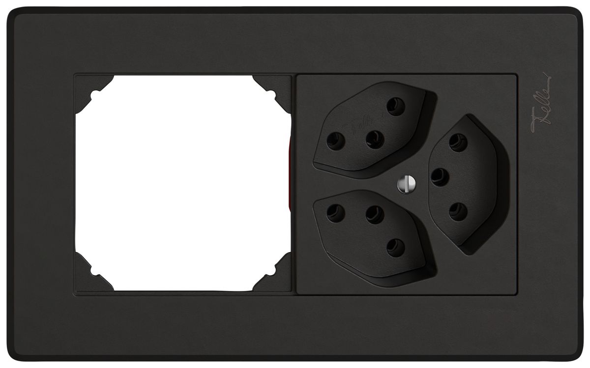 Combinaison ENC EDIZIO.liv SNAPFIX® 1×2 96×156mm vide+3×T13 noir