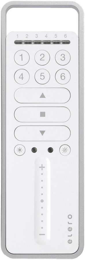 Télécommande RF elero ProLine VarioCom Slide 6-canal à piles blanc