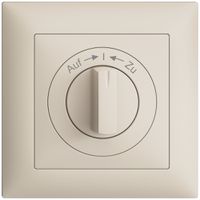 Frontset EDIZIOdue Auf->I<-Zu 88×88mm crema für Schwenktaster
