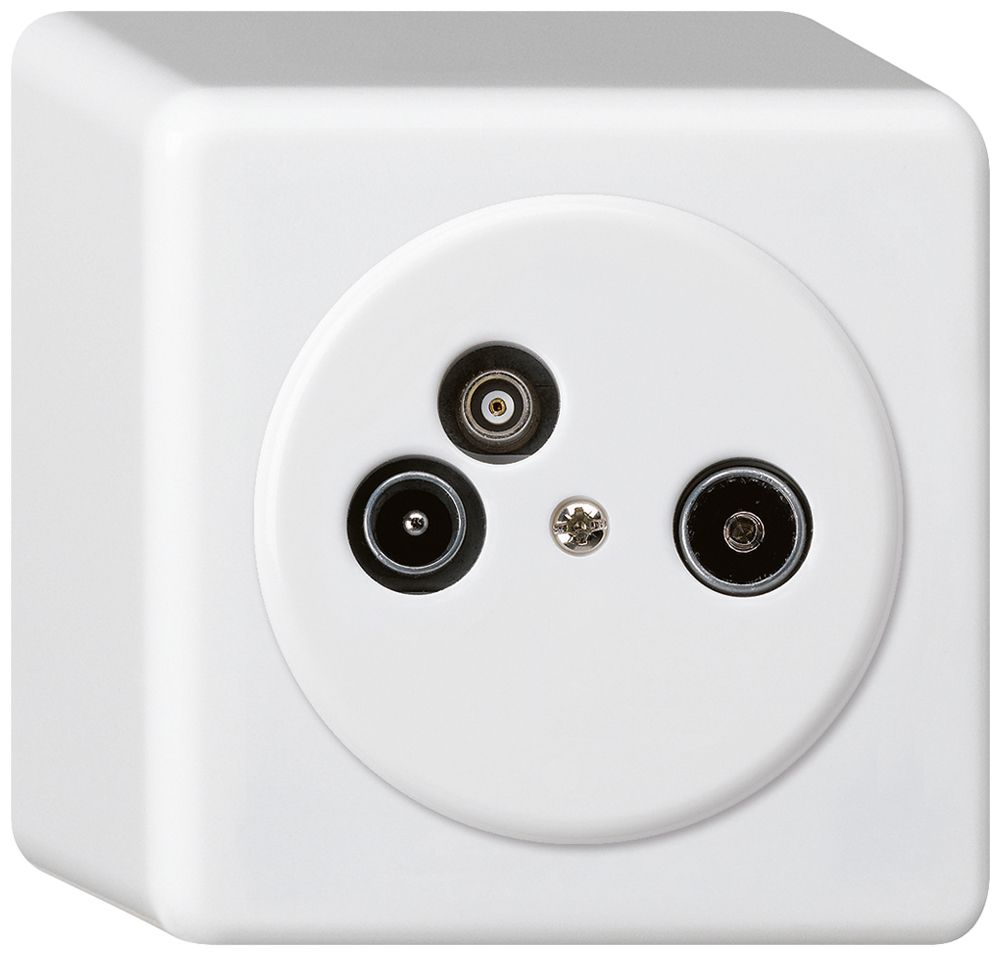 Prise d'antenne AP TV-R-données basico 14dB blanc