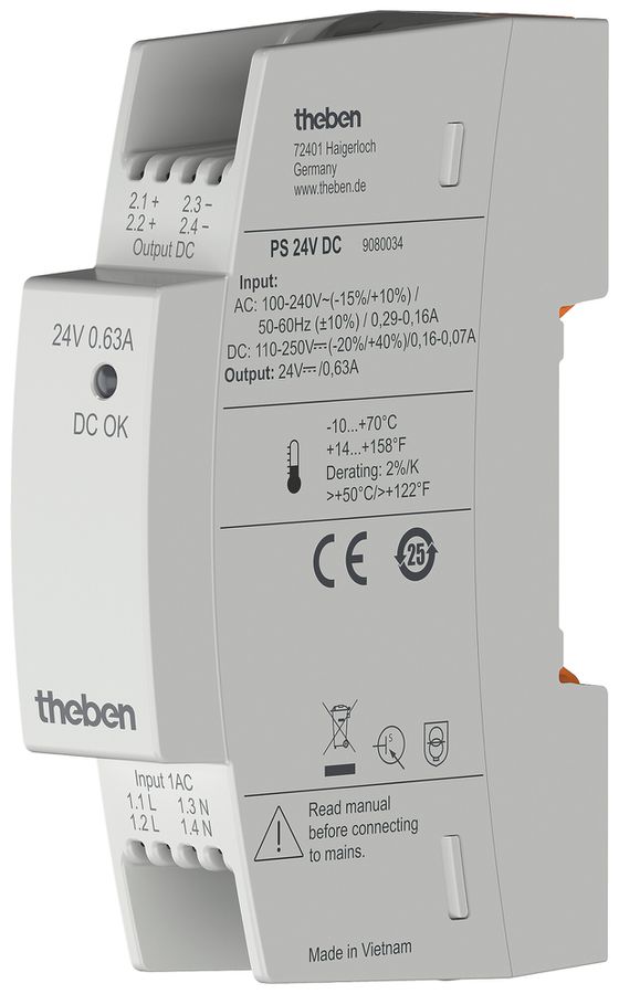 Alimentation KNX AMD Theben PS 24V DC 24V 630mA 1UM