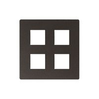 Frontplatte EDIZIOdue elegance für 4×Taster moca