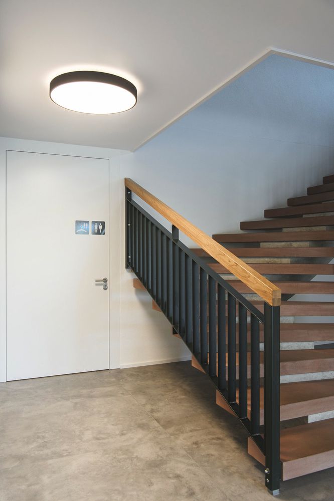 LED-Deckenleuchte SLV MEDO PRO 60DC 37W 5100lm 930/940 IP50 DALI Ø600mm schwarz