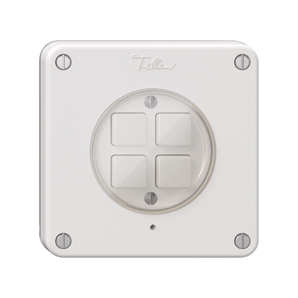 Poussoir KNX 4× NEVO N.CO RGB avec sonde de température blanc