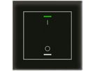 UP-Taster KNX RGBW MDT BE-GTL1TS.B1S 1T/2B Temp.Glas schwarz "I/O"
