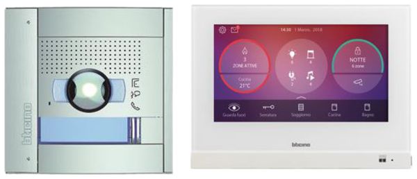 Kit citofono porta video MyHOME, Hometouch 7" e Sfera New Allmetal, bianco