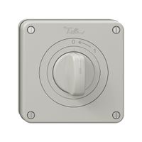 NUP-Schwenktaster NEVO, mit Drehgriff, KS, 0 <- 1, lichtgrau