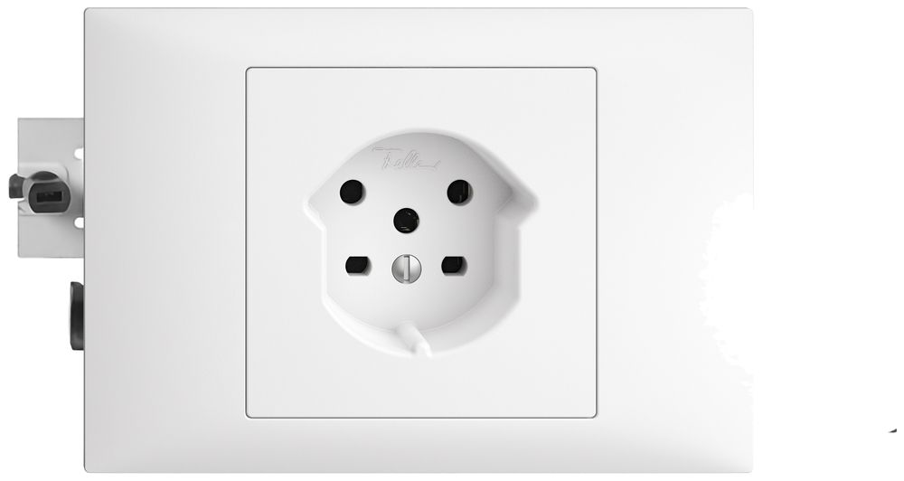 EB-Steckdose EDIZIOdue T15 weiss 45…69mm
