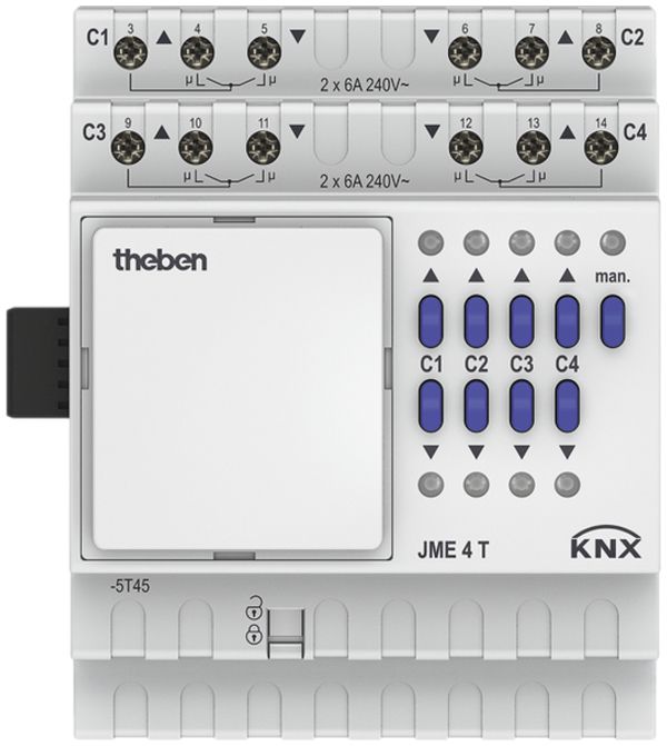Attuatore di persiana KNX AMD Theben JME Mix II allargamento 4 volte