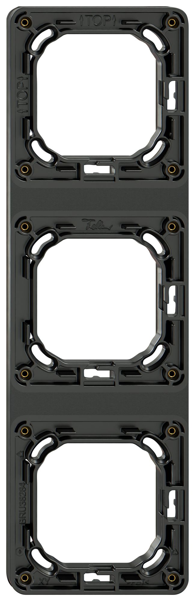 UP-Montagerahmen Feller NEVO SNAPFIX® 3×1 87×287mm schwarz