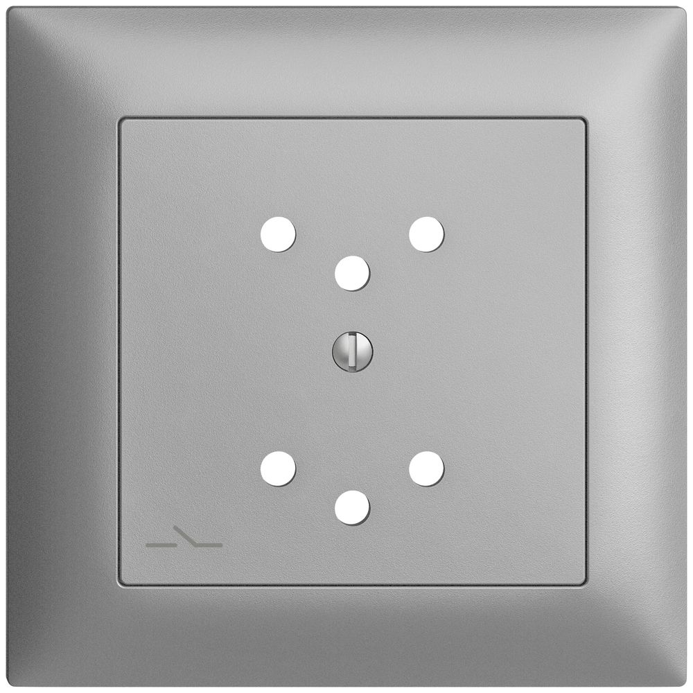 Frontset EDIZIOdue silver 88×88mm 2×T12/1 mit Shutter