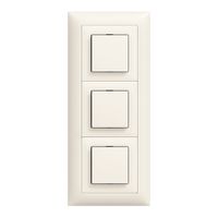 UP-Kombination EDIZIOdue 3×1 weiss 3×Druckschalter 3/1L