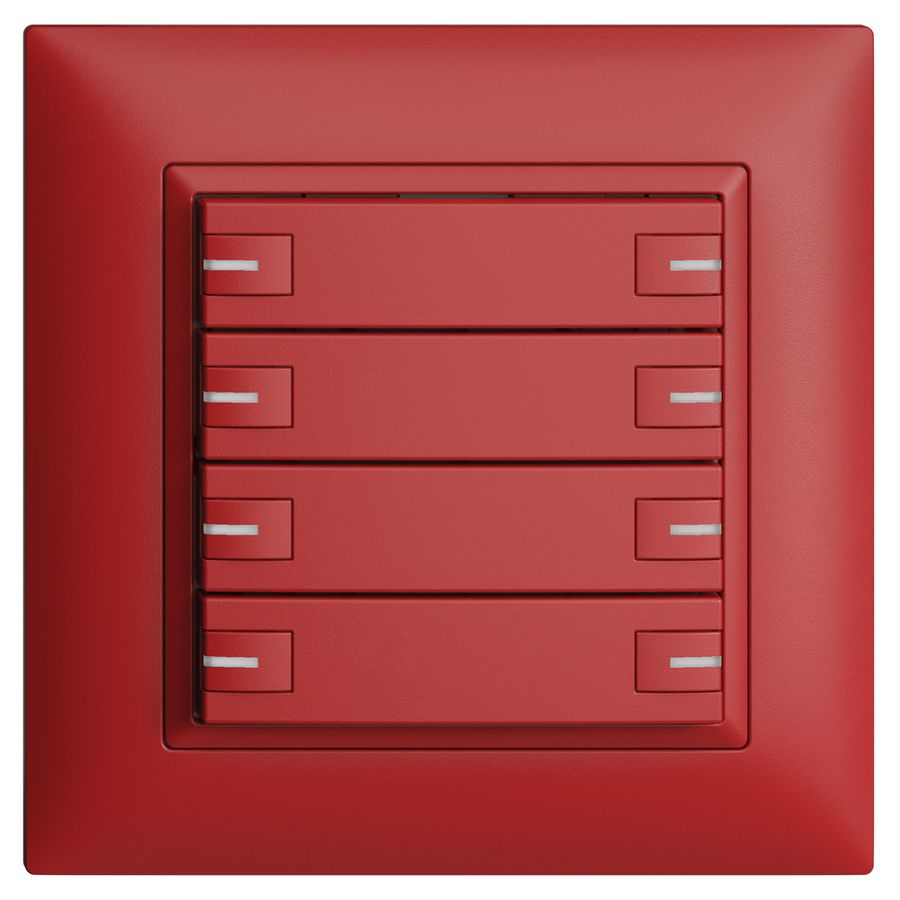 UP-KNX-Taster RGB EDUE FMI, 250mW, m.RGB-LED, 8×Taste, 1×Tastenb., ber