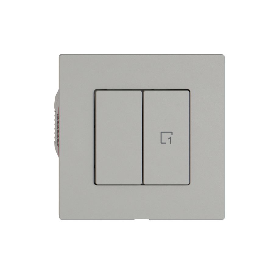 Station sec.interr.EDIZIO.liv Wiser SNAPFIX® 1 scène 2 touches WLAN grc