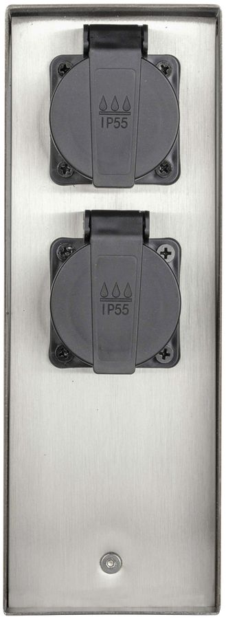 Anschlusssäule Schönenberger IP55 3×T13 230V 10A Überlastschutz Stahl