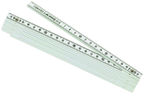 Gliedermeter Solido Kunststoff 10 Glider 16mm×2m weiss