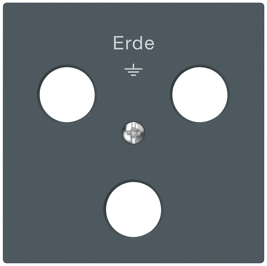 Frontplatte Hager kallysto zu Woertz-Erdsteckdose mit 3 Verbinder anthrazit