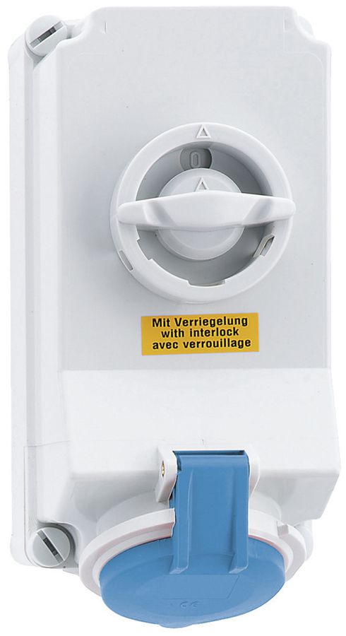 Prise AP CEE Bals 32A 5P 230V 9h IP44 Ni commutable, verrouillable QC