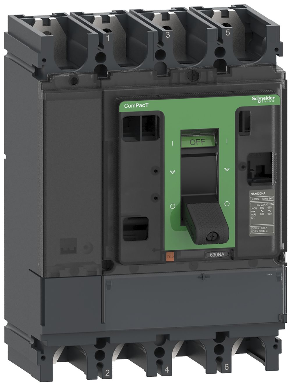 Sectionneur de charge ComPacT NSX630NA, 4P 630A/690V