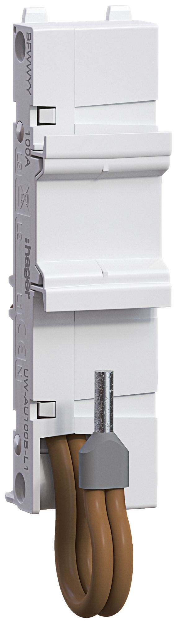 Universaladapter Hager uniway 27mm, 100A, 1P, L1