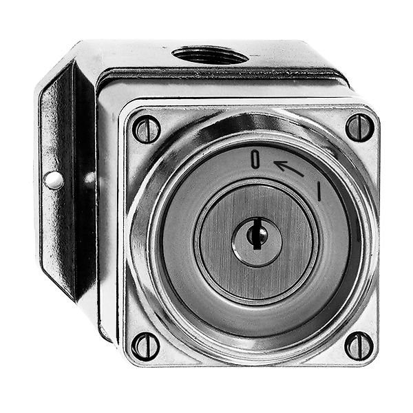 Contatto rotat. AP umid.0<1/1 Al, con serratura di sicurezza