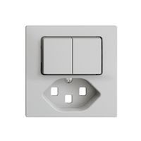 Frontset 60×60mm EDIZIOdue hellgrau T23 für Kleinkombi