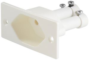 EB-Steckdose 1×T13, weiss, 63×28 LNPE 250V 10A mit Schraubklemmen