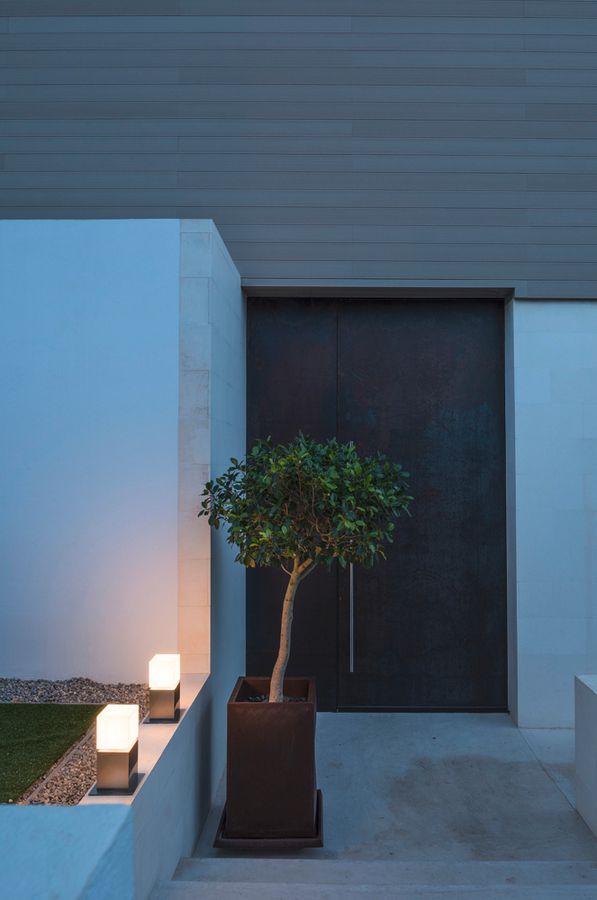 Pollerleuchte SQUARE POLE 30 E27 20W IP44 Edelstahl