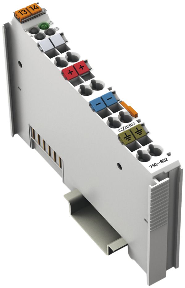 REG-Potentialeinspeisung WAGO 24VDC, lichtgrau