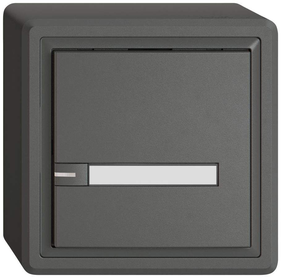 Pulsante universale AP EDIZIO.liv UNI SNAPFIX® 5…48V c.LED 1× com.1T targ.grs