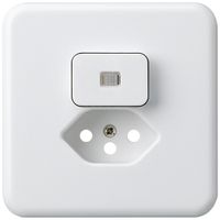 UP-Frontset basico 86×86mm weiss mit Linse für Kleinkombi für S3/Typ 13 für BOMI