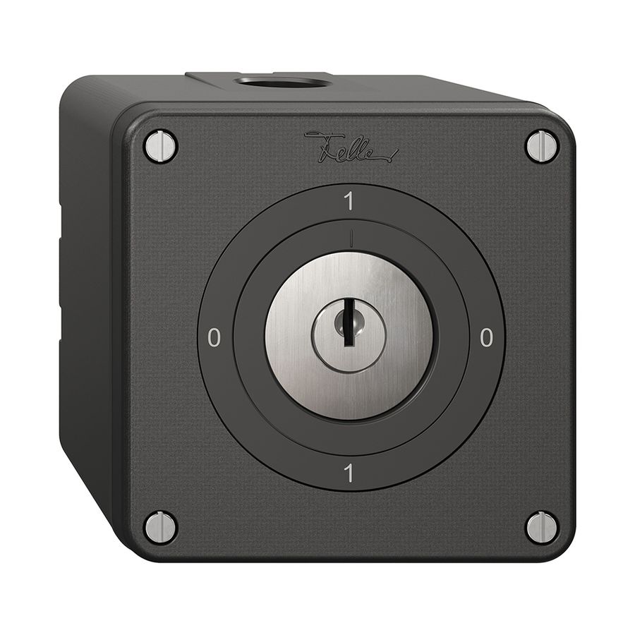 Interrupteur rotatif NAPU NEVO, 0/2L, avec serrure&2 clés, KS, 0-1-0-1, noir