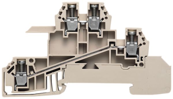 Borne multi-étage Weidmüller WDK /S/L/L connexion à vis 2.5mm² 2 étages beige