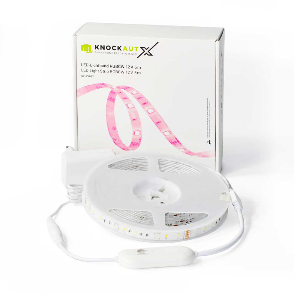 Striscia LED intelligente RGBCW 12V | 5m KnockautX, da BRELAG