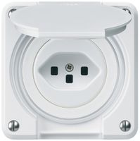 UP-Steckdose robusto C Typ 23 weiss mit Steckklemmen
