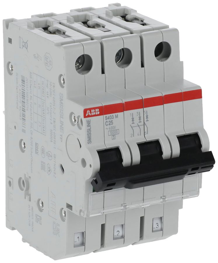 Disjoncteur SMISSLINE TP S 3×25A C 10kA