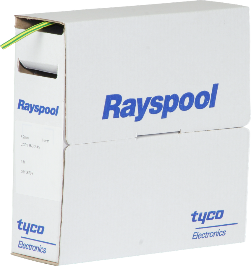 Gaine rétractable CGPT-R 3.2…45mm vert/jaune