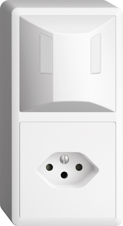 AP-Kombination Edue 2x1 FX54, Bewegungsmelder 180° PIRI + T13 ws