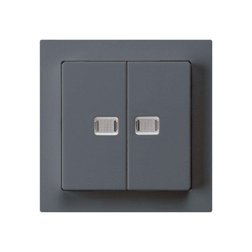 UP-Leuchtdruckschalter kallysto 1/3+3/1 mit 2 Linsen anthrazit