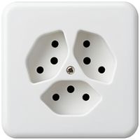UP-Steckdose basico 3×Typ 13 weiss für BOMI