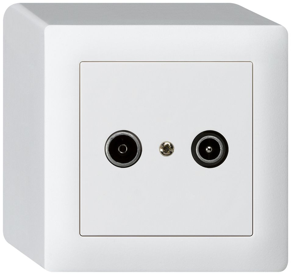 Prise de passage AP kallysto R/TV 23dB blanc