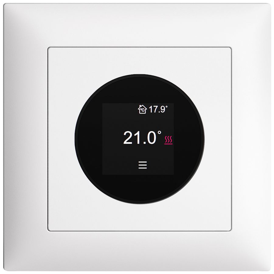 Thermostat d'ambiance ENC EDIZIOdue 230VAC 4…30°C 88×88mm blanc