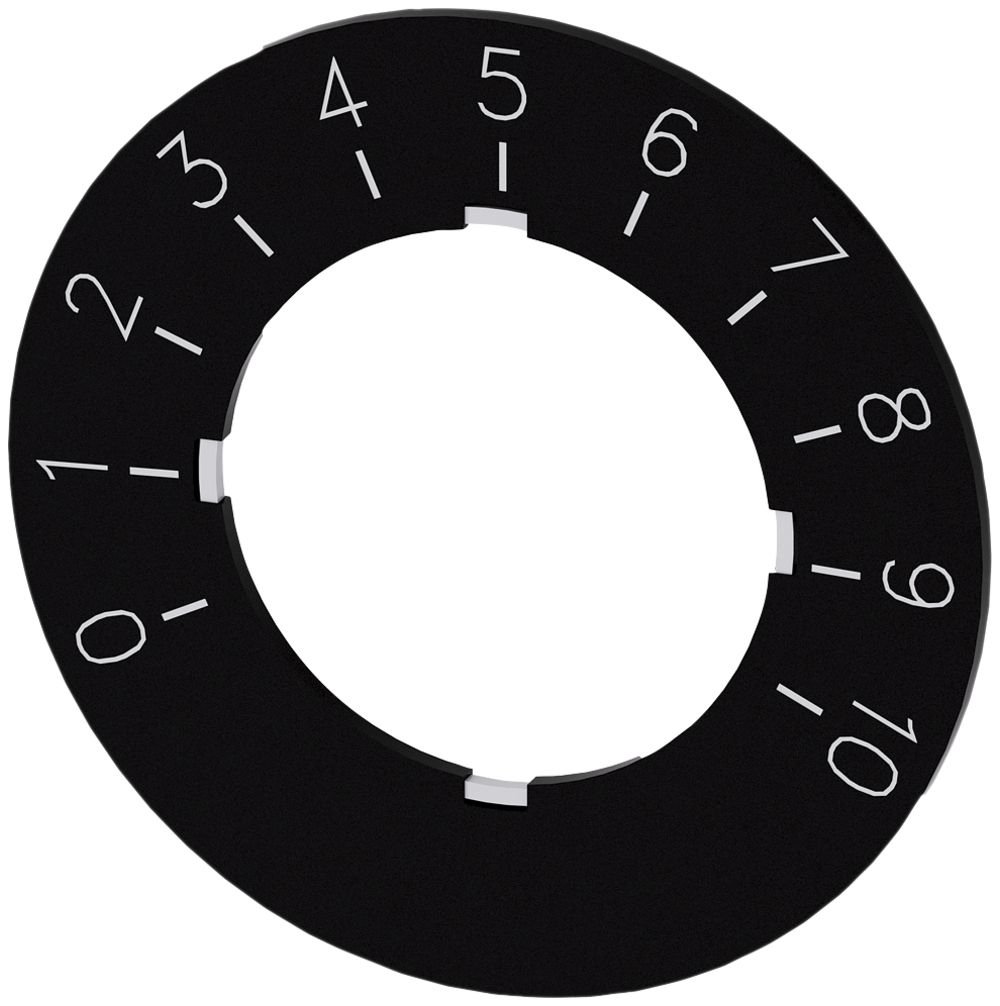 Bague-repère Siemens SIRIUS ACT pour potentiomètre, impression "0…10" Ø40mm