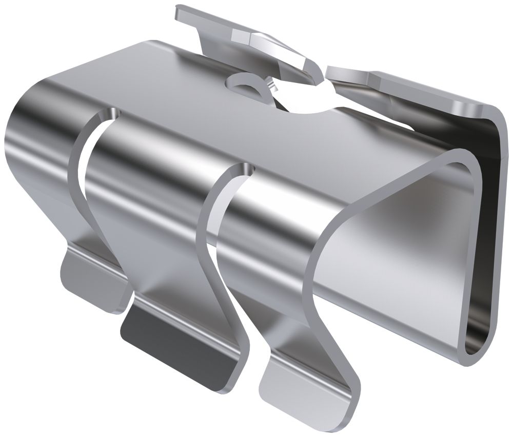 Deckelklammer Bettermann für Deckel ungelocht 19×25×19mm, A2, blank