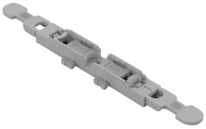 Adattatore di fissaggio WAGO con scarico di trazione 2×4mm² a vite grigio