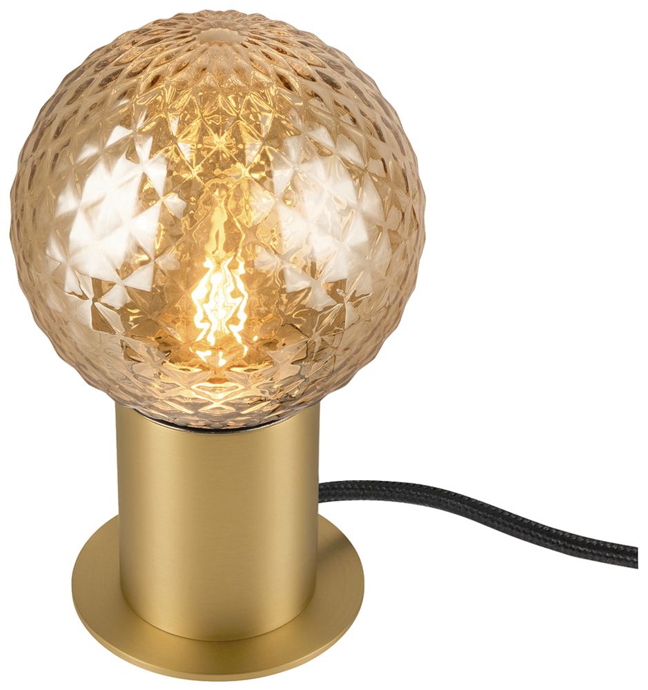 Tischleuchte SLV VARYT E14 1×6W Schalter Ø90×90mm Messing