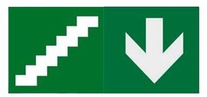 Piktogramm zu Notleuchte LEG U34LED, zweiseitig, Nottreppe