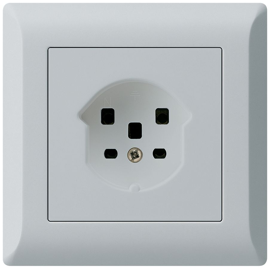 UP-Steckdose HA kallysto.line Typ 25 mit Steckklemmen lichtgrau