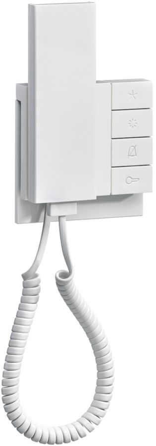 Poste audio intérieure AP Hager elcom.fon a.écouteur 2-fils bc polaire brillant